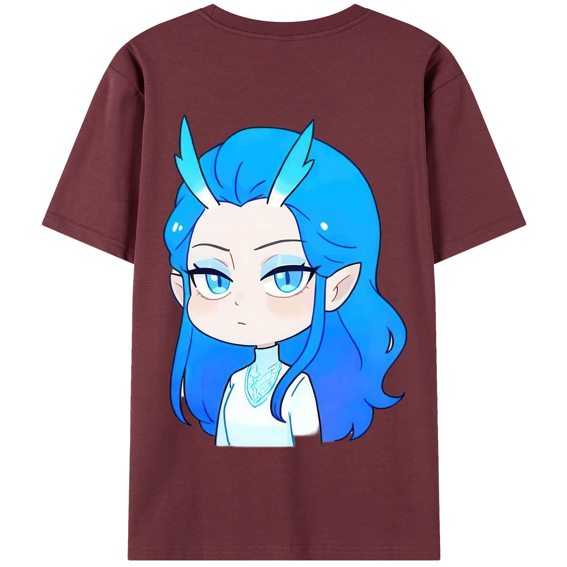 （画像用） Ne Zha 2 ナタ 魔童の大暴れ 綿100％半袖Tシャツ（背面プリント）